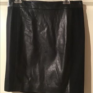 Anne Taylor Loft Leather/knit skirt